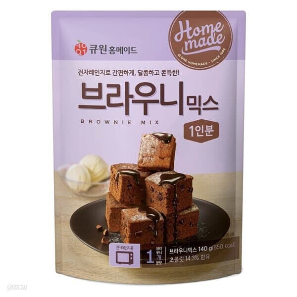 큐원 브라우니 믹스 140g (전자레인지용) 상온