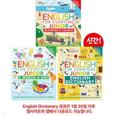 DK English for Everyone Junior: Beginner's Course + 5 Words a Day + English Dictionary