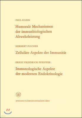 Humorale Mechanismen Der Immunbiologischen Abwehrleistung. Zellul?re Aspekte Der Immunit?t. Immunologische Aspekte Der Modernen Endokrinologie