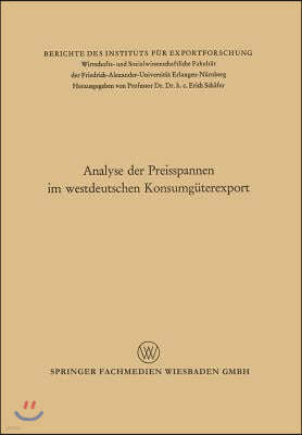 Analyse Der Preisspannen Im Westdeutschen Konsumguterexport