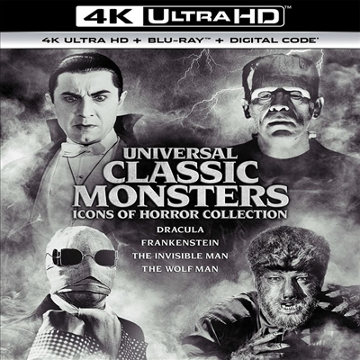 Universal Classic Monsters: Icons Of Horror Collection (Ϲ Ŭ ͽ)(ѱ۹ڸ)(4K Ultra HD + Blu-ray)