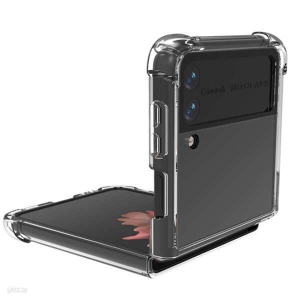 OMT 갤럭시 Z플립3 투명 젤리 범퍼 하드 케이스 충격방지 에어쿠션 핸드폰 휴대폰 케이스