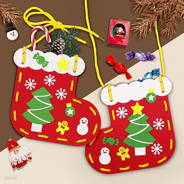 펠트 가방 만들기 - 크리스마스 양말 겨울DIY 성탄절꾸미기