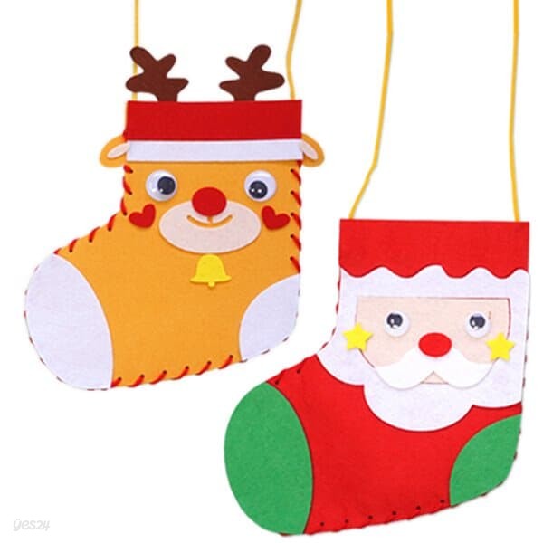 산타랑 루돌프랑 양말가방 4개 겨울DIY 성탄절꾸미기 크리스마스
