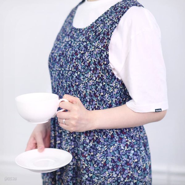 무궁화 플라워 주름 앞치마