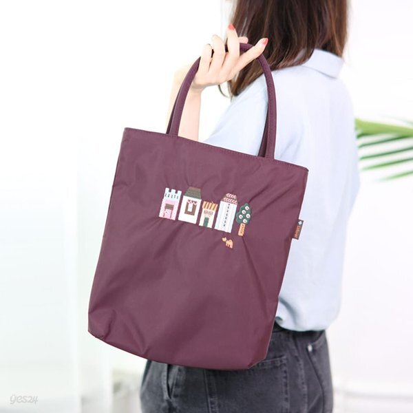 아기자기 마을 자수 생활방수 가방