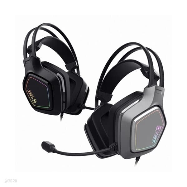 COX SCARLET 가상 7.1 RGB 노이즈 캔슬링 마이크 진동 초경량 헤드셋 블랙