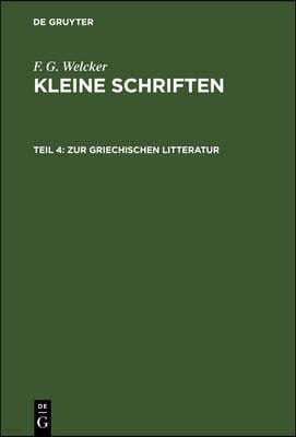 Zur Griechischen Litteratur