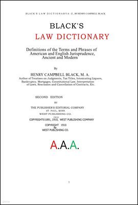     A ܾ. BLACK ' S LAW DICTIONARY, A ,BY HENRY CAMPBELL BLACK