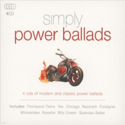 Various Artists - Simply Power Ballads (4CD Digipack Set)