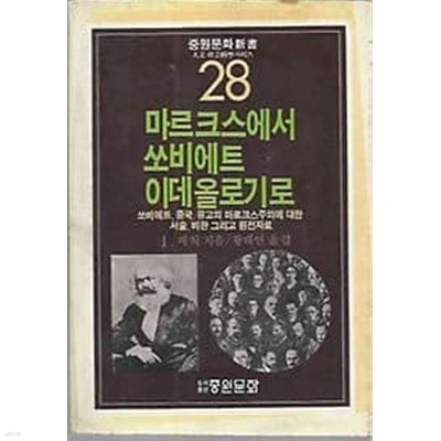 1985년 초판 중원문화 28 - 마르크스에서 쏘비에트이데올로기로