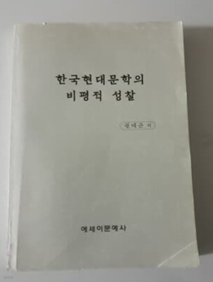 한국 현대문학의 비평적 성찰