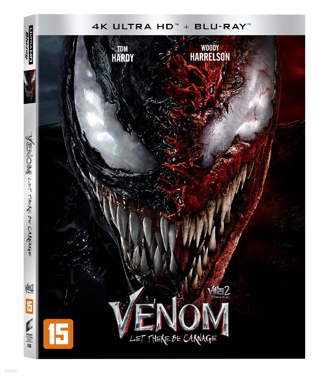 베놈 2 : 렛 데어 비 카니지 (2Disc, 4K UHD 슬립케이스 초회 한정판) : 블루레이