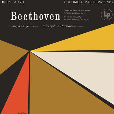 Joseph Szigeti — 요제프 시게티 (Beethoven: Violin Sonatas Op.24 'Spring', Op.30 No.1) 앨범 커버