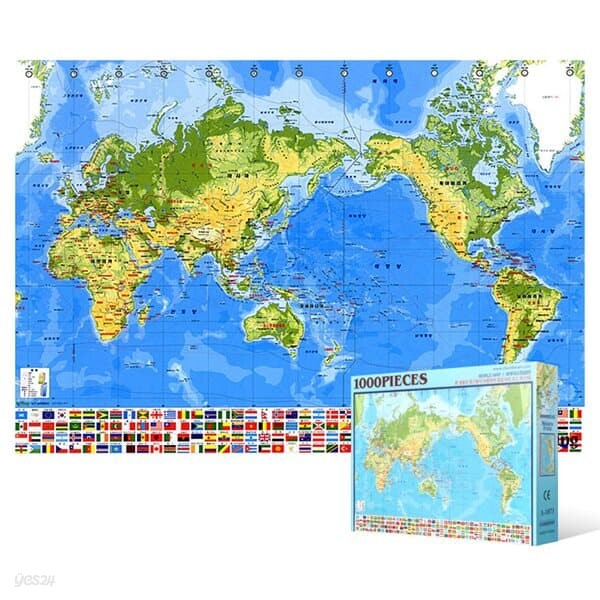 1000피스 직소퍼즐 - 세계 지도 2 (한글)
