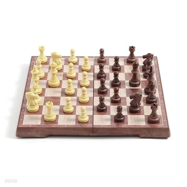 앤티크 접이식 자석 체스 체커 보드게임 체스판