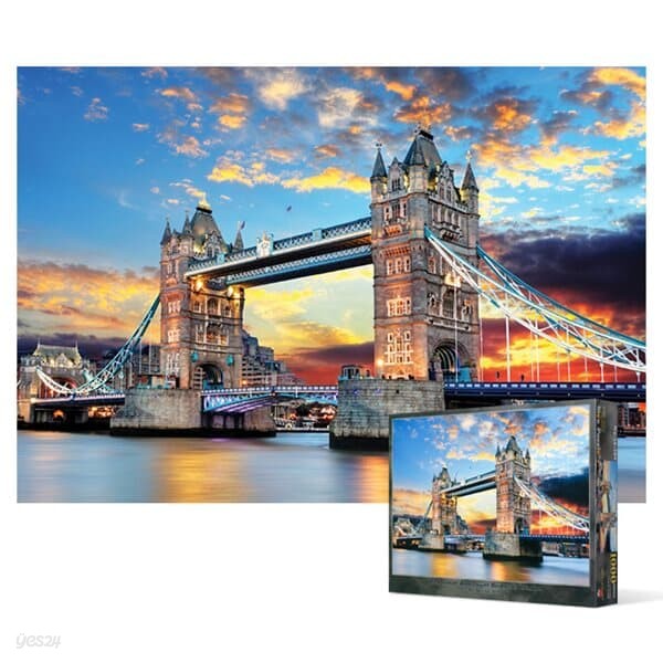 1000피스 직소퍼즐 - 런던 타워 브릿지 황홀한 석양 2