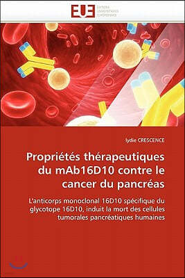 Propri?t?s Th?rapeutiques Du Mab16d10 Contre Le Cancer Du Pancr?as