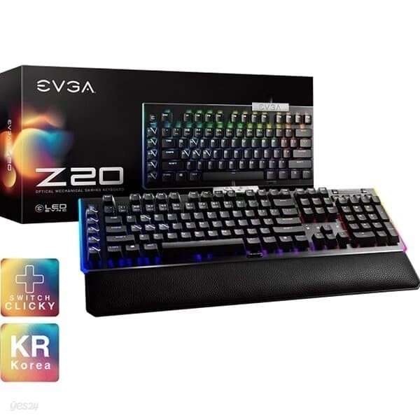 EVGA Z20 RGB 광축 게이밍 키보드 한글 (클릭)