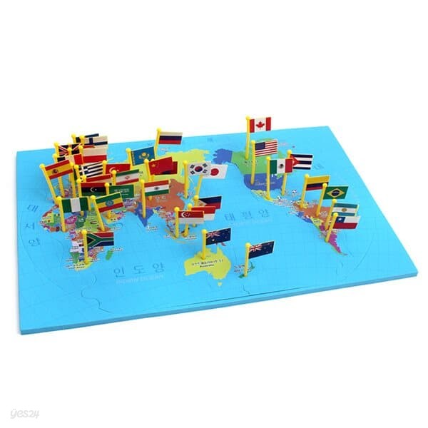세계깃발퍼즐 만국기 어린이 세계지도 퍼즐