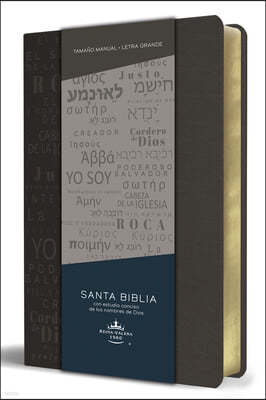 Biblia Rvr 1960 Letra Grande Tamano Manual, Simil Piel Gris Con Nombres de Dios / Spanish Bible Rvr 1960 Handy Size Large Print Leathersoft Grey, Name