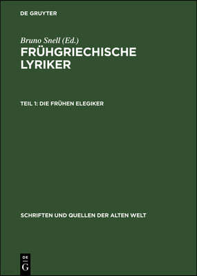 Die Frühen Elegiker