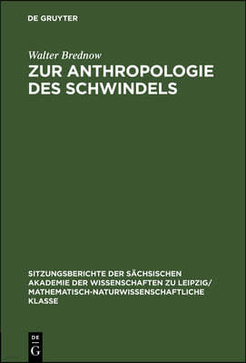 Zur Anthropologie Des Schwindels