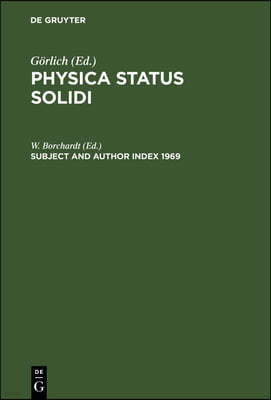 Subject and Author Index 1969: Volumes 16-30, 1966-1968