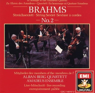 알반 베르크 4중주단 - Alban Berg Quartett - Brahms Sextet Sextuor A Cordes No.2 [U.K발매]