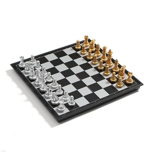 앤티크 접이식 자석 체스 두뇌게임 체스판