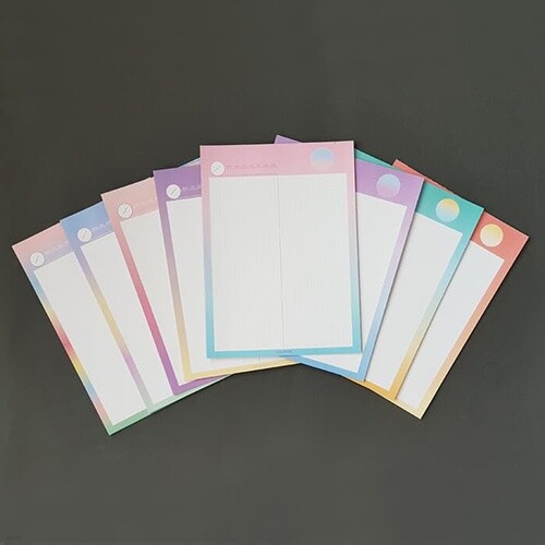 [1+1] ICIEL 그리드 노트 패드(L) 4종세트-그라데이션