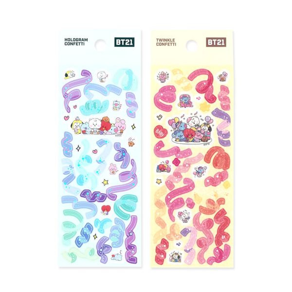 BT21 컨페티스티커 다꾸 다이어리 꾸미기 굿즈