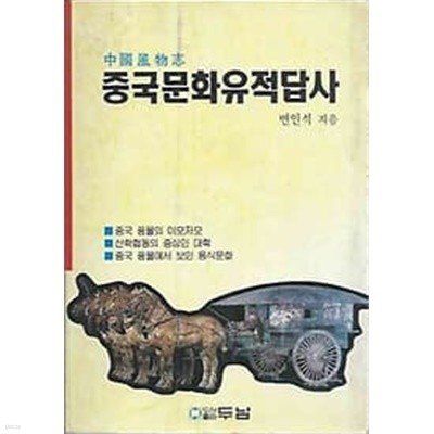 1996년 초판 중국풍물지 : 중국문화유적답사