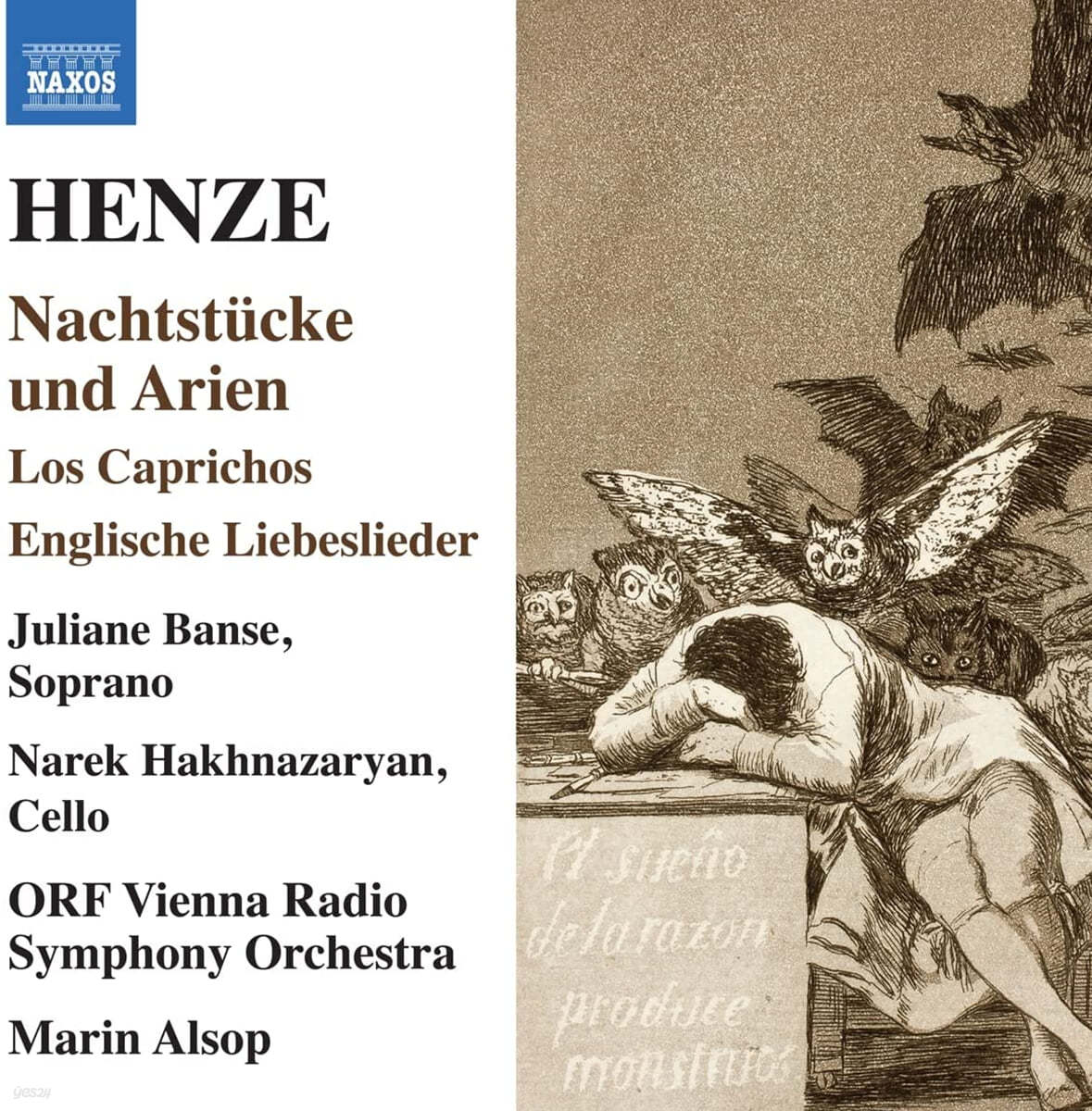 Juliane Banse 헨체: 야상곡과 아리아, 로스 카프리초스 외 (Henze: Nachtstucke und Arien, Los Caprichos) 