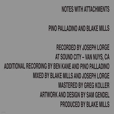 Pino Palladino / Blake Mills — Notes With Attachments 앨범 커버