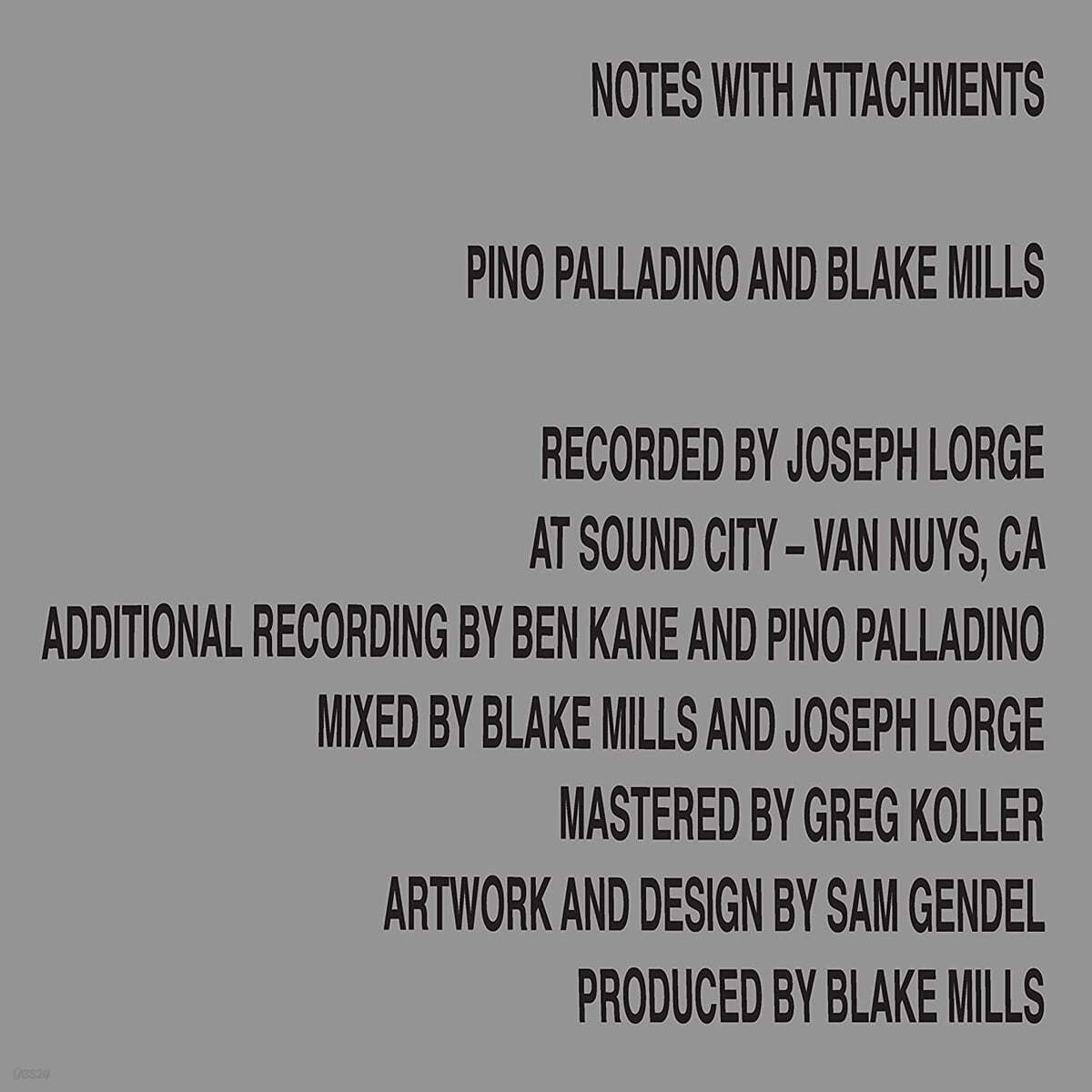 Pino Palladino / Blake Mills (피노 팔라디노 / 블레이크 밀스) - Notes With Attachments [LP] 