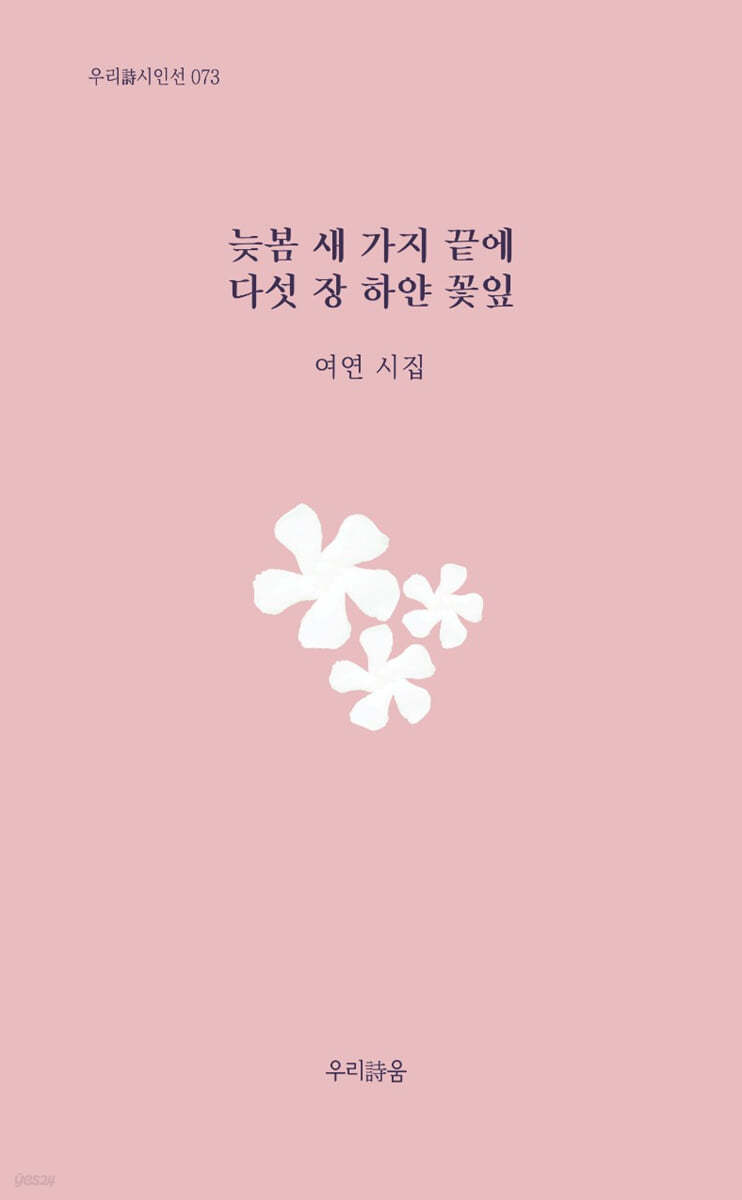 늦봄 새 가지 끝에 다섯 장 하얀 꽃잎