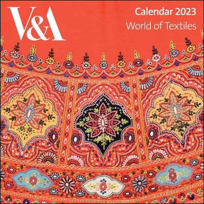 V&A: World of Textiles Mini Wall Calendar 2023 (Art Calendar)