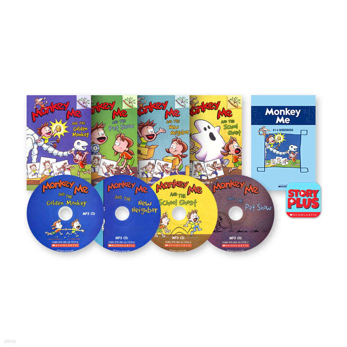 Monkey Me #1~4 (With CD &amp; Storyplus)+Wordbook Set