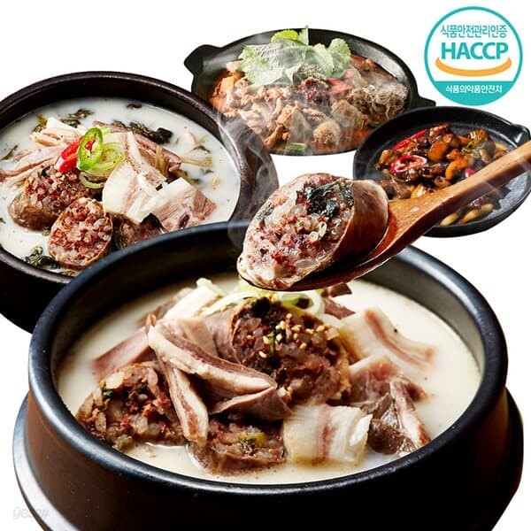 [용가마순대] 토종순대국 510g x 5팩(토종순대+사골육수+들깨가루)