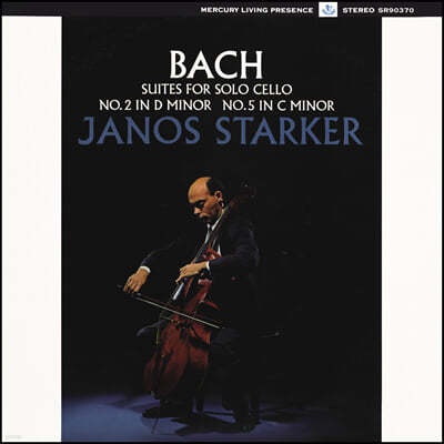 Janos Starker 바흐: 무반주 첼로 모음곡 2, 5번 - 야노스 슈타커 (Bach: Suites for Solo Cello BWV1008, BWV1011) [LP] 