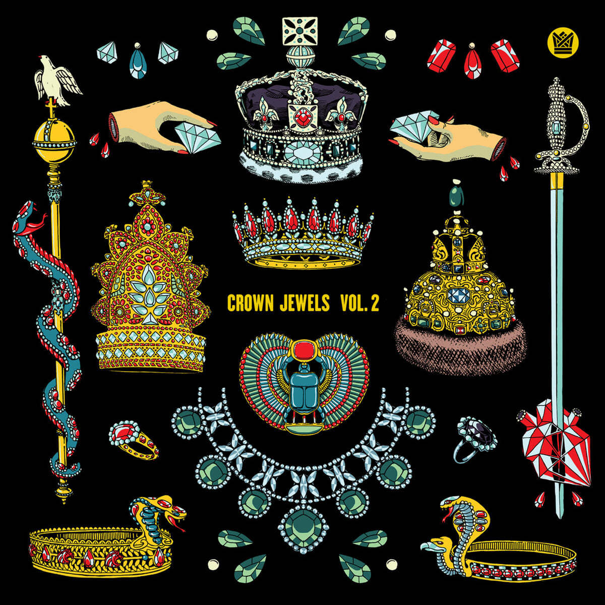 Big Crown Records 레이블 컴필레이션 (Crown Jewels Vol. 2) [골든 헤이즈 컬러 LP] 
