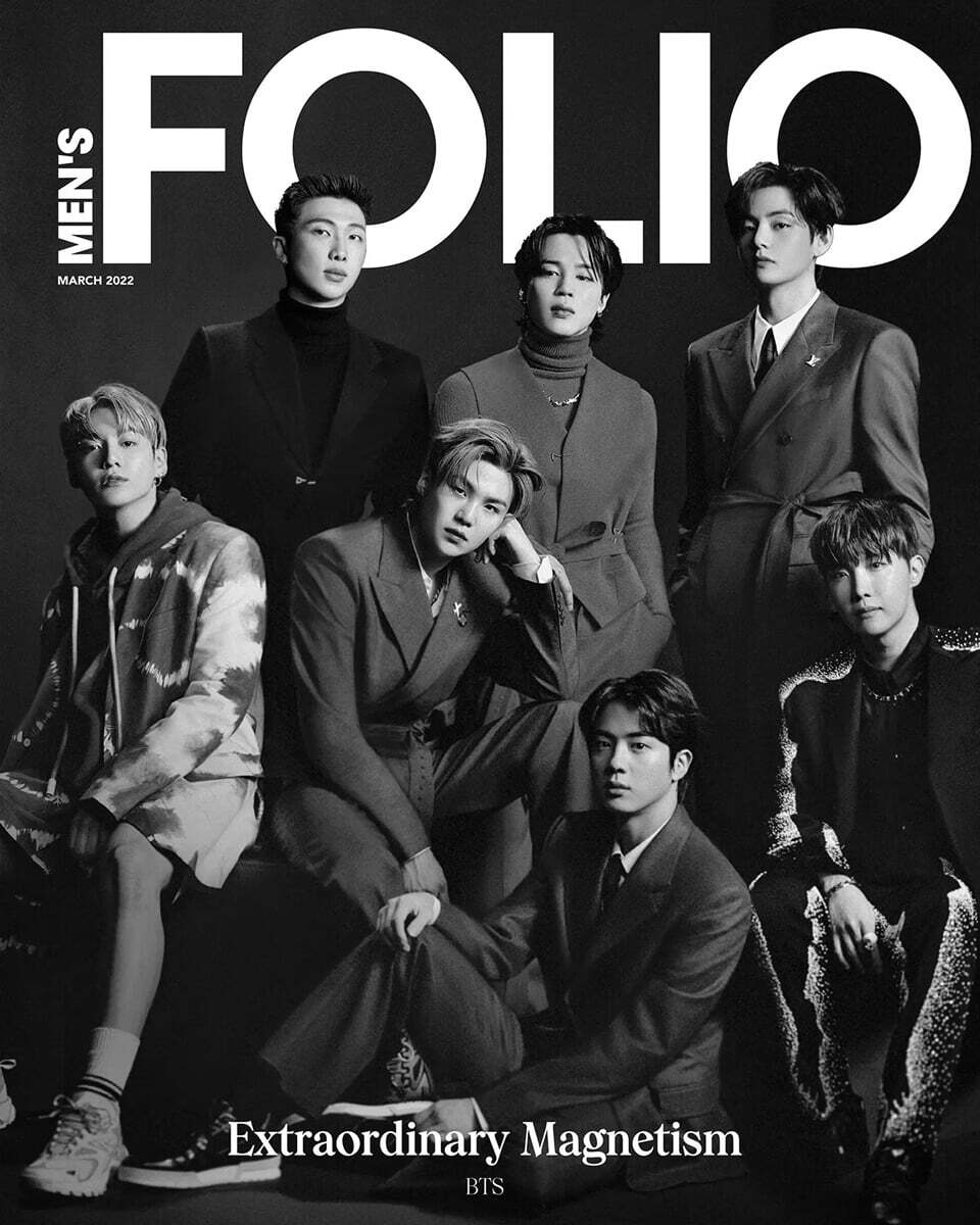 [C형]MEN'S FOLIO (월간) : 2022년 3월 : BTS 방탄소년단 커버