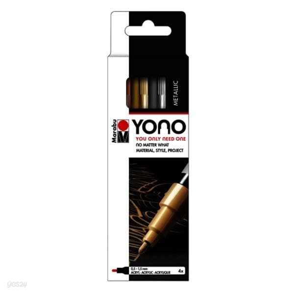 [마라부] YONO 페인트마카 메탈 4색 세트 0.5-1.5mm