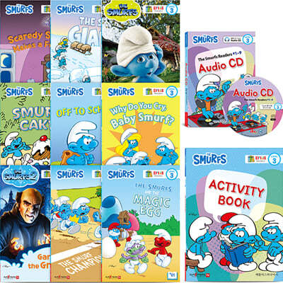 [BOOK] The Smurfs   9 Ʈ (Paperback + Audio CD + ƼƼ) 