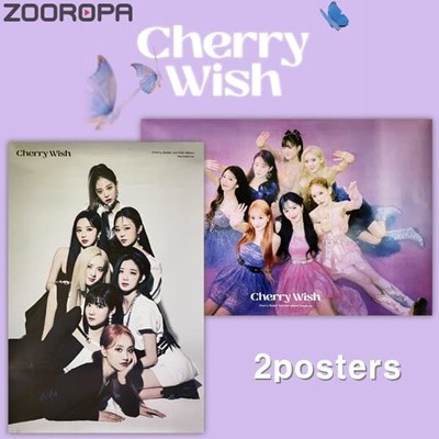 [새상품/2포스터] 체리블렛 Cherry Bullet 미니앨범 2집 Cherry Wish (브로마이드2장+지관통)