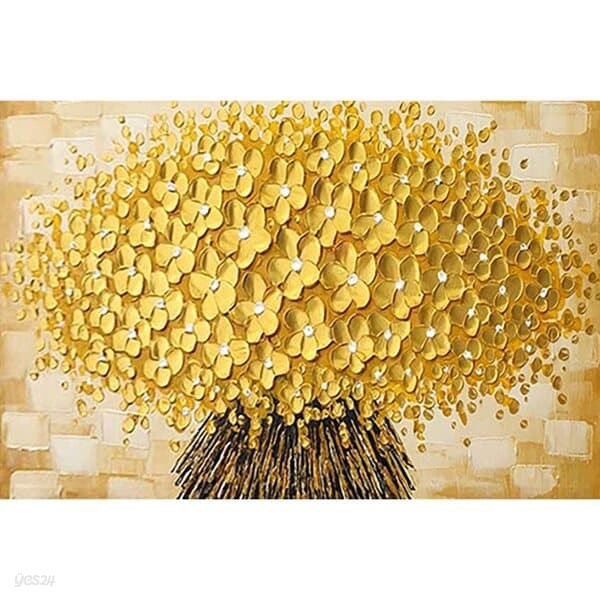 황금 돈꽃나무 (패브릭) 보석십자수 40x60