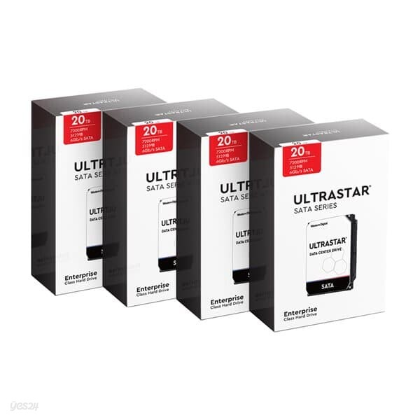 Ultrastar HC560 WUH722020ALE6L4 20TBx4 80TB 4PACK /무상보증3년/패키지/SATA3/공식총판점