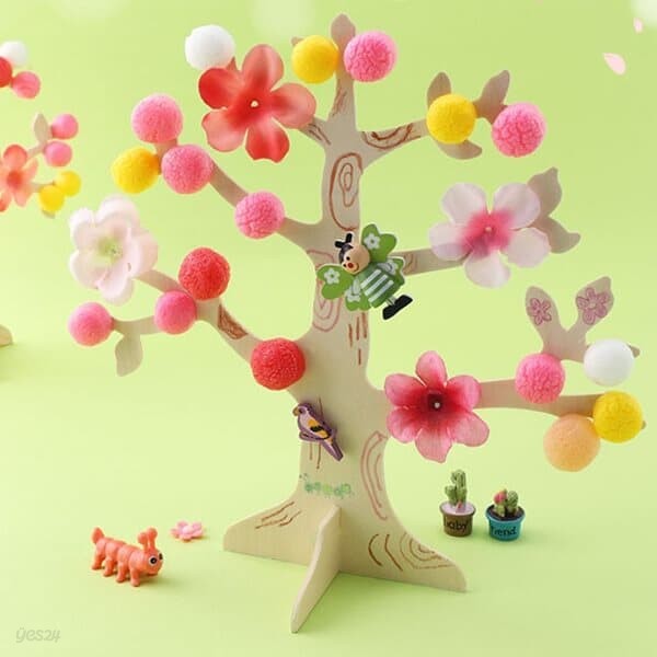 아트랄라 나무에 핀 봄꽃 만들기 (4인용) 봄만들기 나무꾸미기 미술재료 플레이콘
