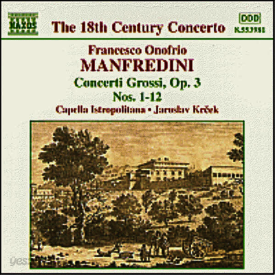 만프레디니 : 합주 협주곡 1집 (Manfredini : Concerti Grossi, Vol.1)(CD) - Jaroslav Krechek